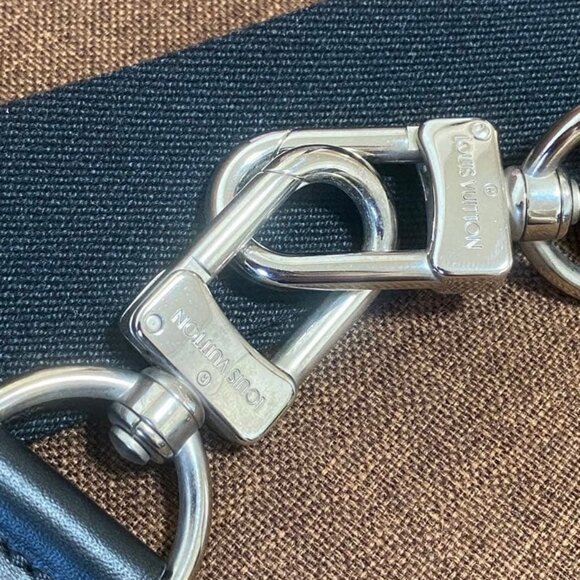 Louis Vuitton Logo Jacquard Shoulder Strap Only Sacs Silver Color Hardware Men - Picture 6 of 7